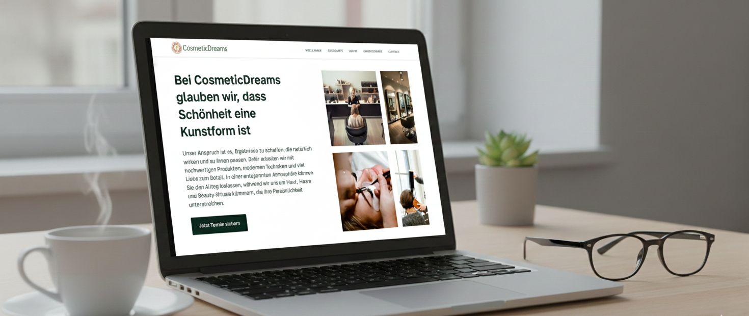 Beauty Salon Landingpage Vorschau