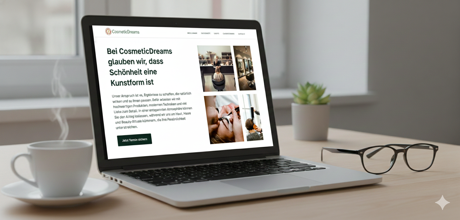 Beauty Salon Landingpage Vorschau