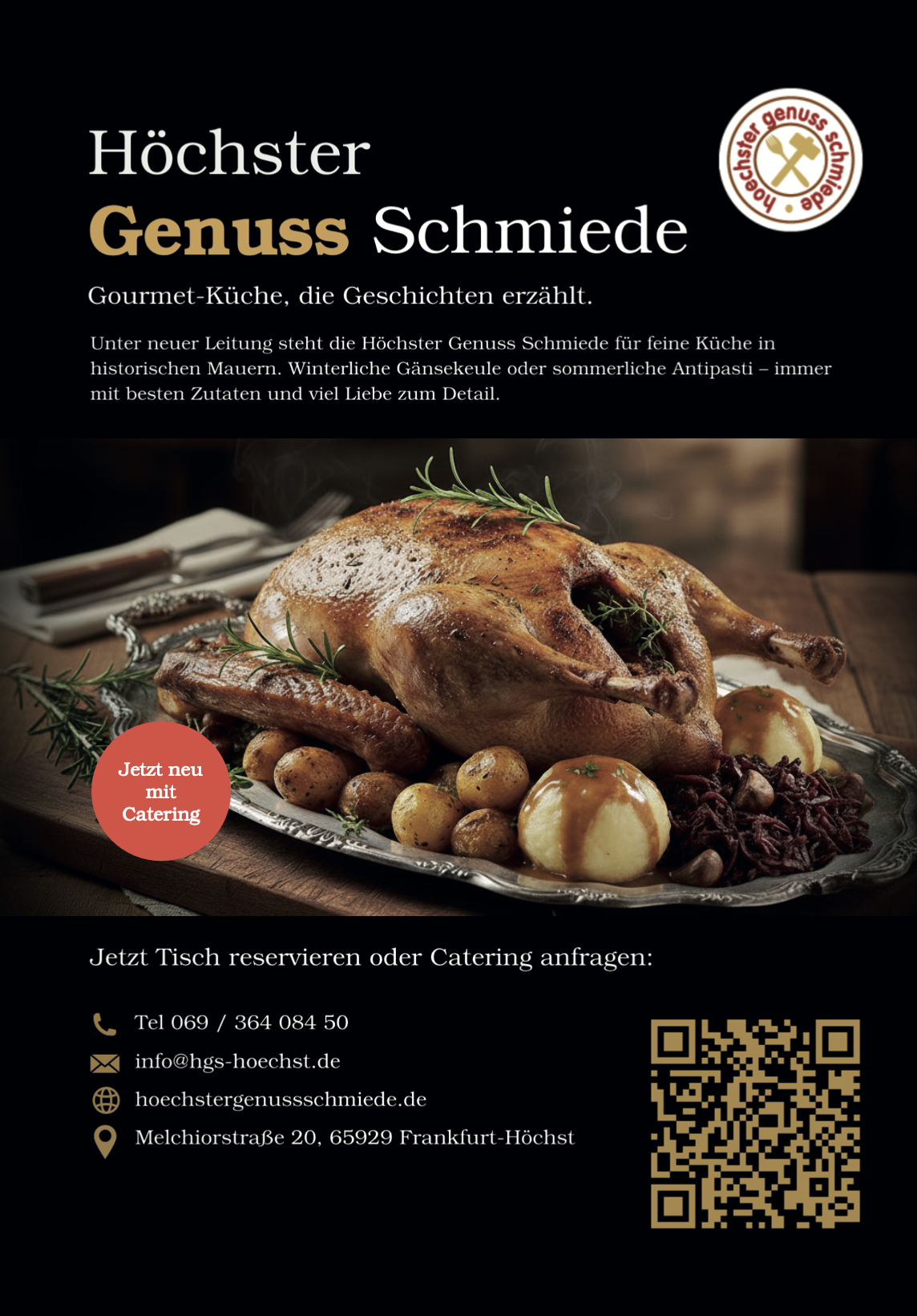 Höchster Genuss Schmiede Flyer Design