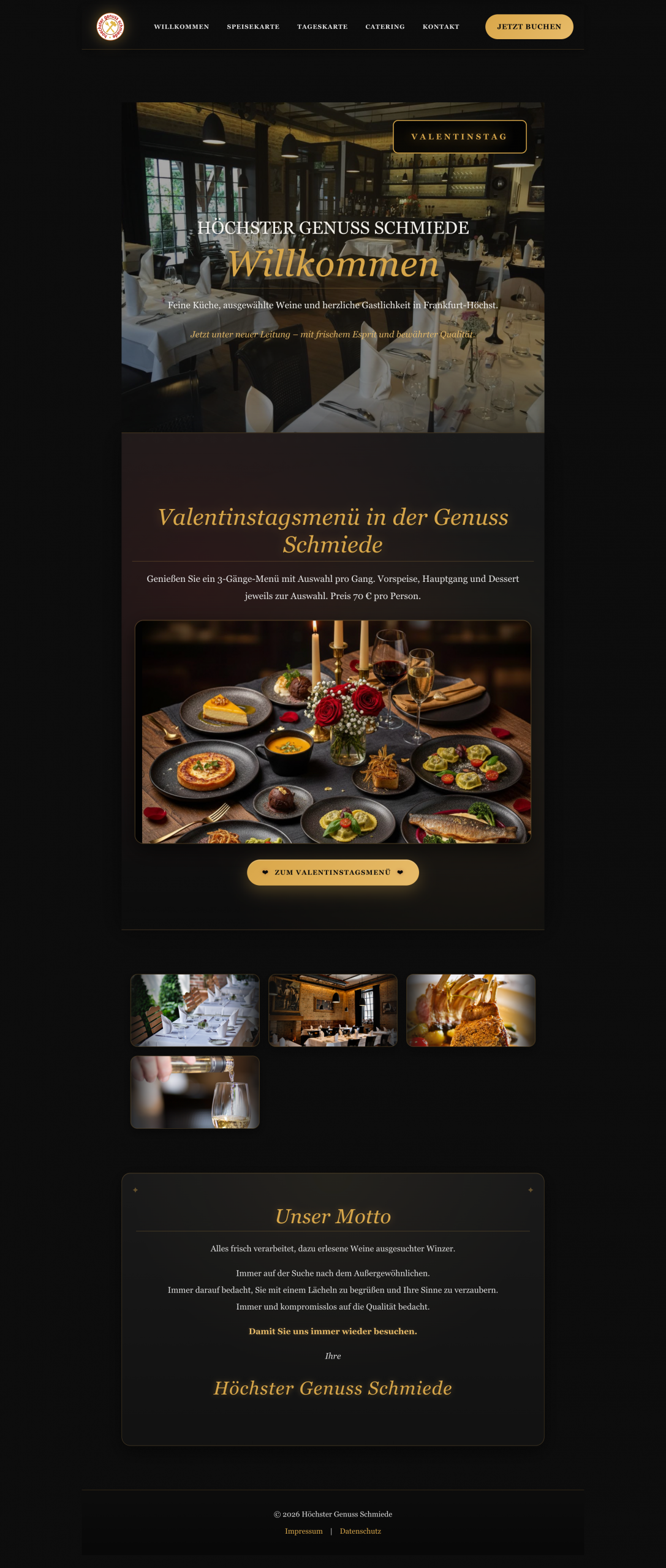 Höchster Genuss Schmiede Website Komplett